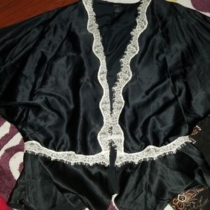 Silk & lace coverlet